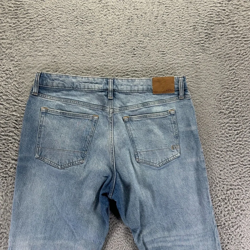 Aeropostale Jeans Mens 36x31 Blue Cotton Denim Straight Athletic Faded Stretch